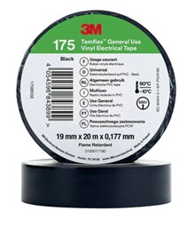 Zeige Details für 3M Temflex 175 Isolierband schwarz  Bild von 3M Temflex 175 Isolierband schwarz